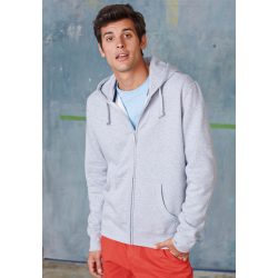   KARIBAN FULL ZIP HOODED (KA454) hosszú ujjú uniszex pulóver poliészter/pamut oldalvarrott zsebes végig zipzáras kapucnis, Poliészter/Pamut