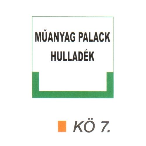 Müanyag palack hulladék kö 7.