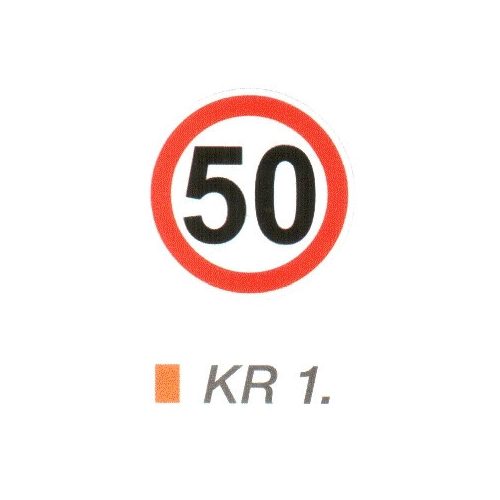 50 km sebességkorlátozás KR1.
