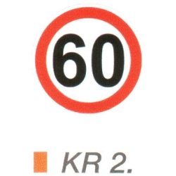 60 km sebességkorlátozás KR2.