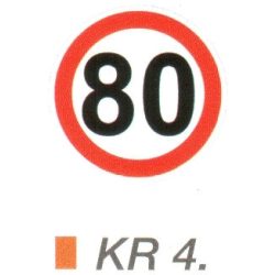 80 km sebességkorlátozás KR4.