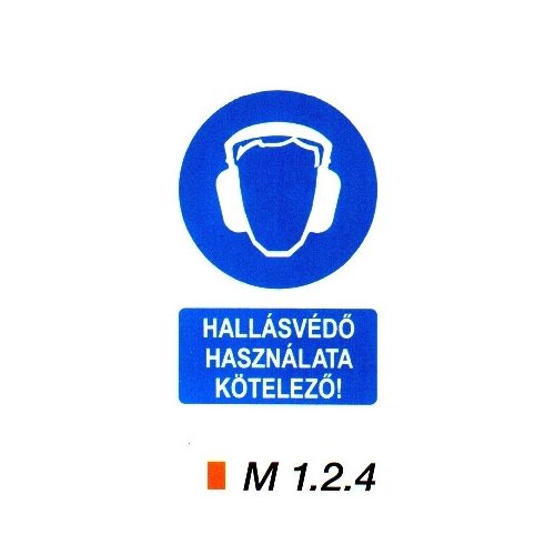 Hallásvédő használata kötelező! m 1.2.4