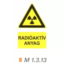 Radioaktív anyag m 1.3.13
