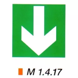 Iránymutató kiegészítő tábla m 1.4.17