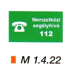 Nemzetközi segélyhívó 112  m 1.4.22