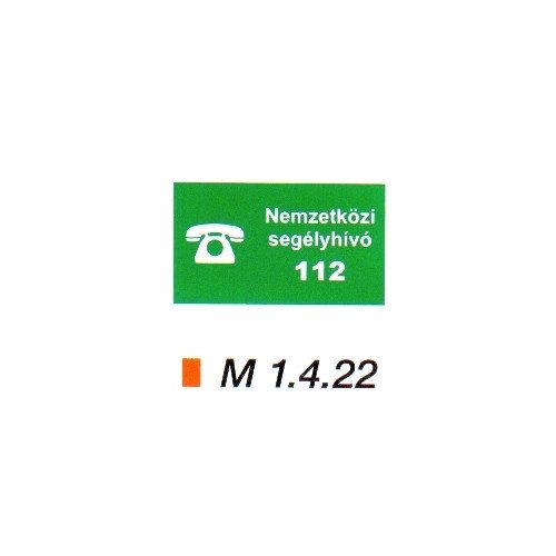 Nemzetközi segélyhívó 112  m 1.4.22