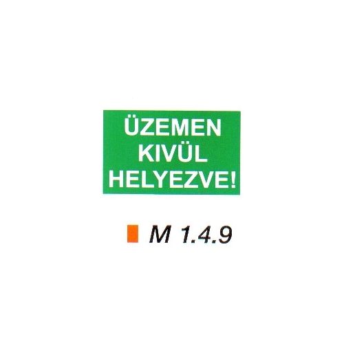 Üzemen kívül helyezve! m 1.4.9