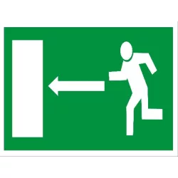   Menekülési útvonal, után világítós menekülési útvonalat jelző öntapadós tábla