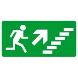   Menekülési útvonal, után világítós menekülési útvonalat jelző öntapadós tábla
