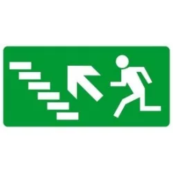   Menekülési útvonal, után világítós menekülési útvonalat jelző öntapadós tábla