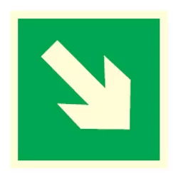   Után világítós menekülési útvonalat jelző öntapadós tábla