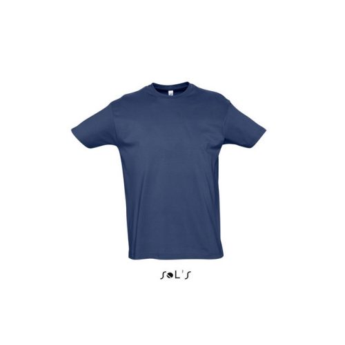 so11500de-m, SOL'S IMPERIAL (SO11500) nyári rövid ujjú férfi póló, környakas körkötött, Kék/Denim