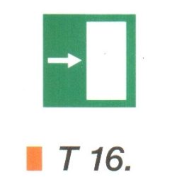 Vészkijárat jobbra t 16