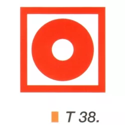 Kézi tüzjelzö helyét jelölö tábla t 38.