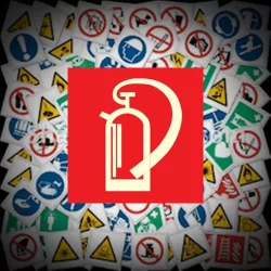   Tűzoltó készülék helyét jelölő, után világítós tűzvédelmi öntapadós tábla