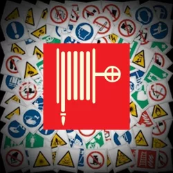   Tűzcsap helyét jelölő, után világítós tűzvédelmi öntapadós tábla