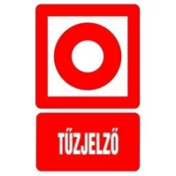   Tűzjelző helyét jelölő, után világítós tűzvédelmi öntapadós tábla