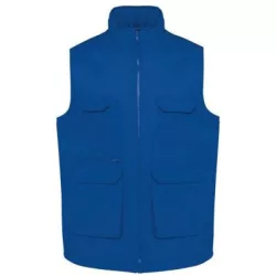   Designed To Work WK607 UNISEX PADDED MULTI-POCKET POLYCOTTON VEST L