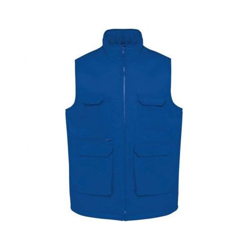 Designed To Work WK607 UNISEX PADDED MULTI-POCKET POLYCOTTON VEST L