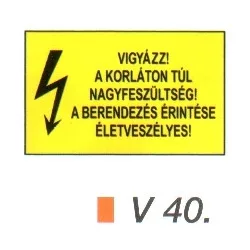   Vigyázz! A korláton túl nagyfeszültség! A berendezés érintése életveszélyes!